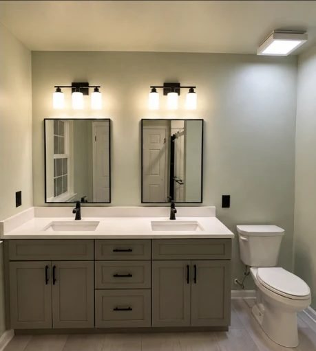 Double Vanity Bath after painting